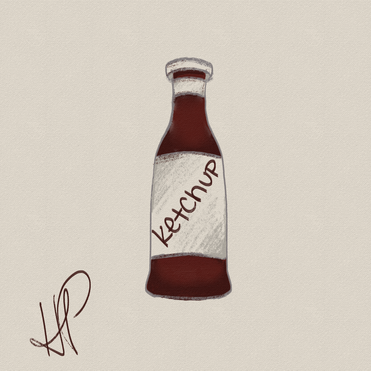 Ketchup Bottle Sticker