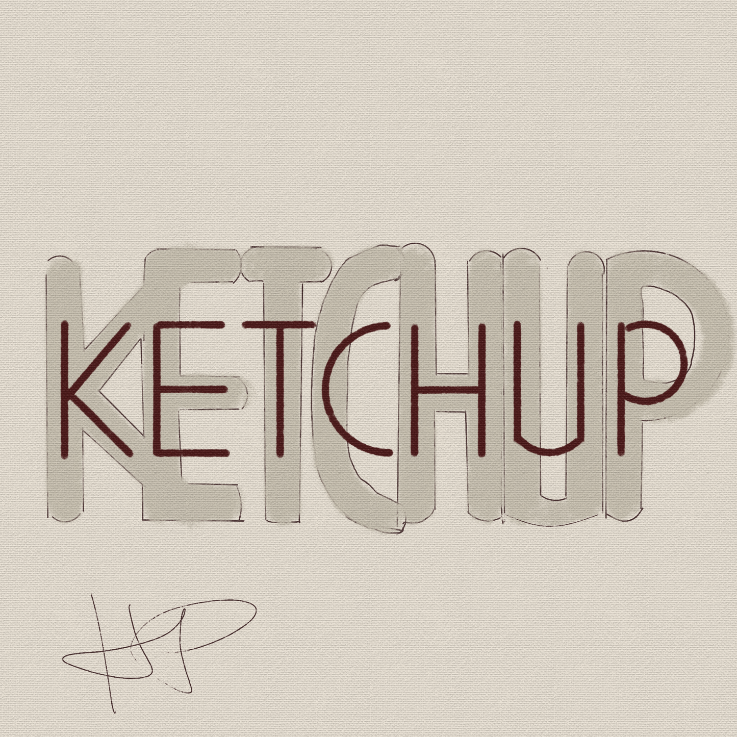 Ketchup name sticker