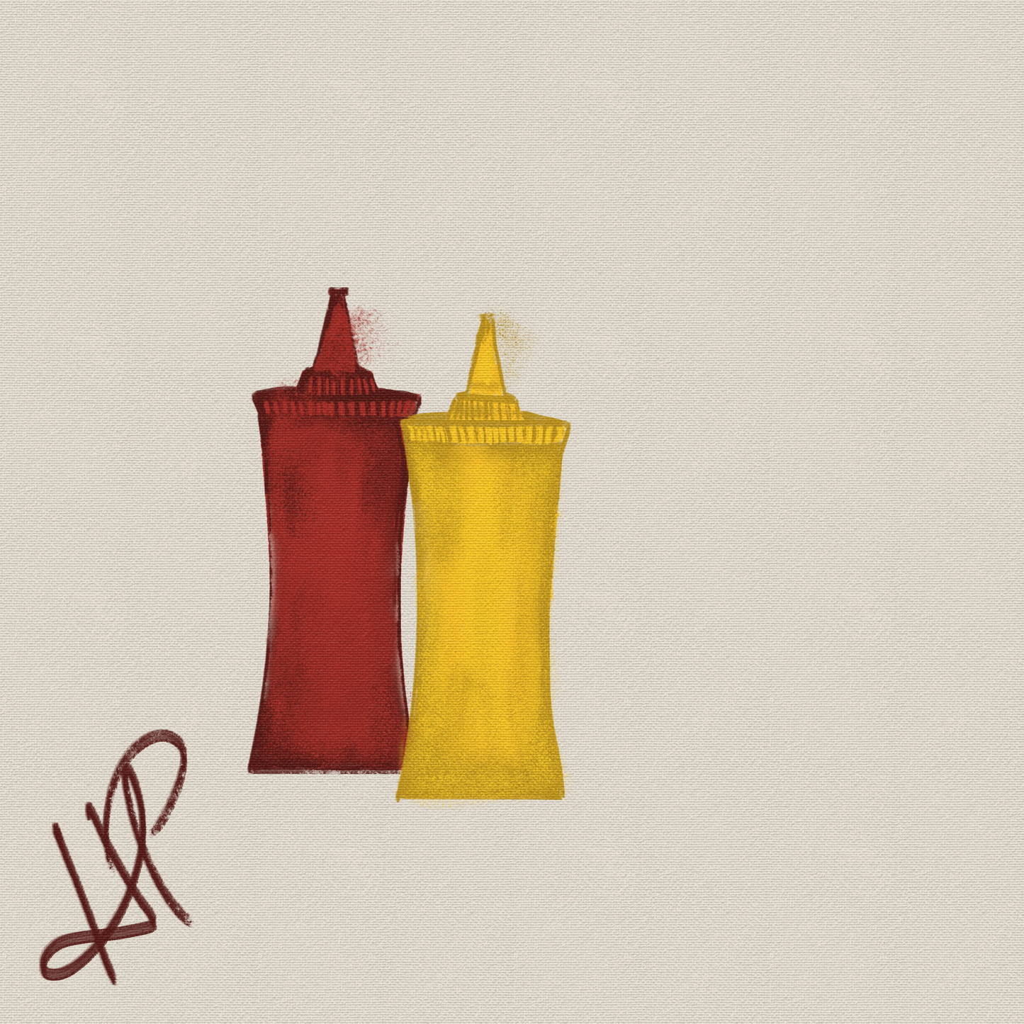 Ketchup & Mustard Bottle Sticker