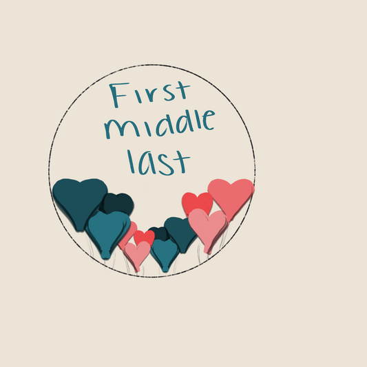 Gender reveal name sticker