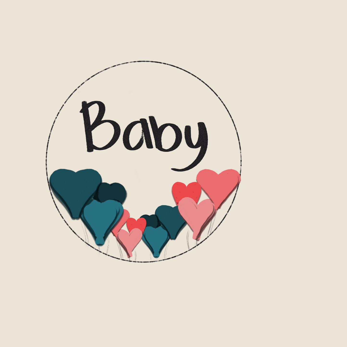 Round 'baby' sticker
