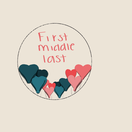 Gender reveal name sticker