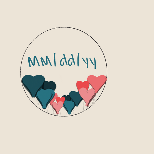 Customizable baby date sticker